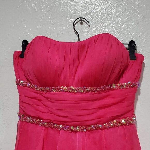 Vintage Y2K Barbie Pink Cache Prom Dress Size 6 - Picture 4 of 16